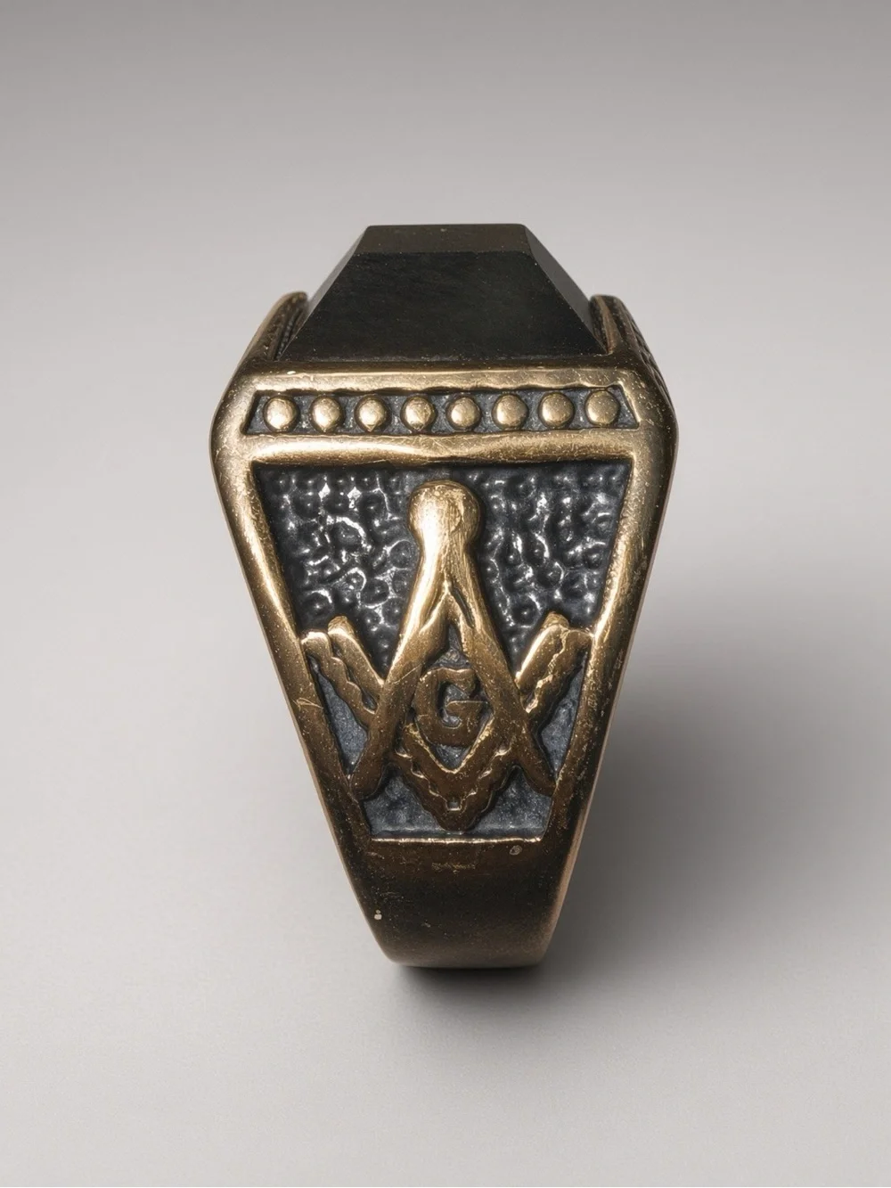 Black and Gold Masonic Ring